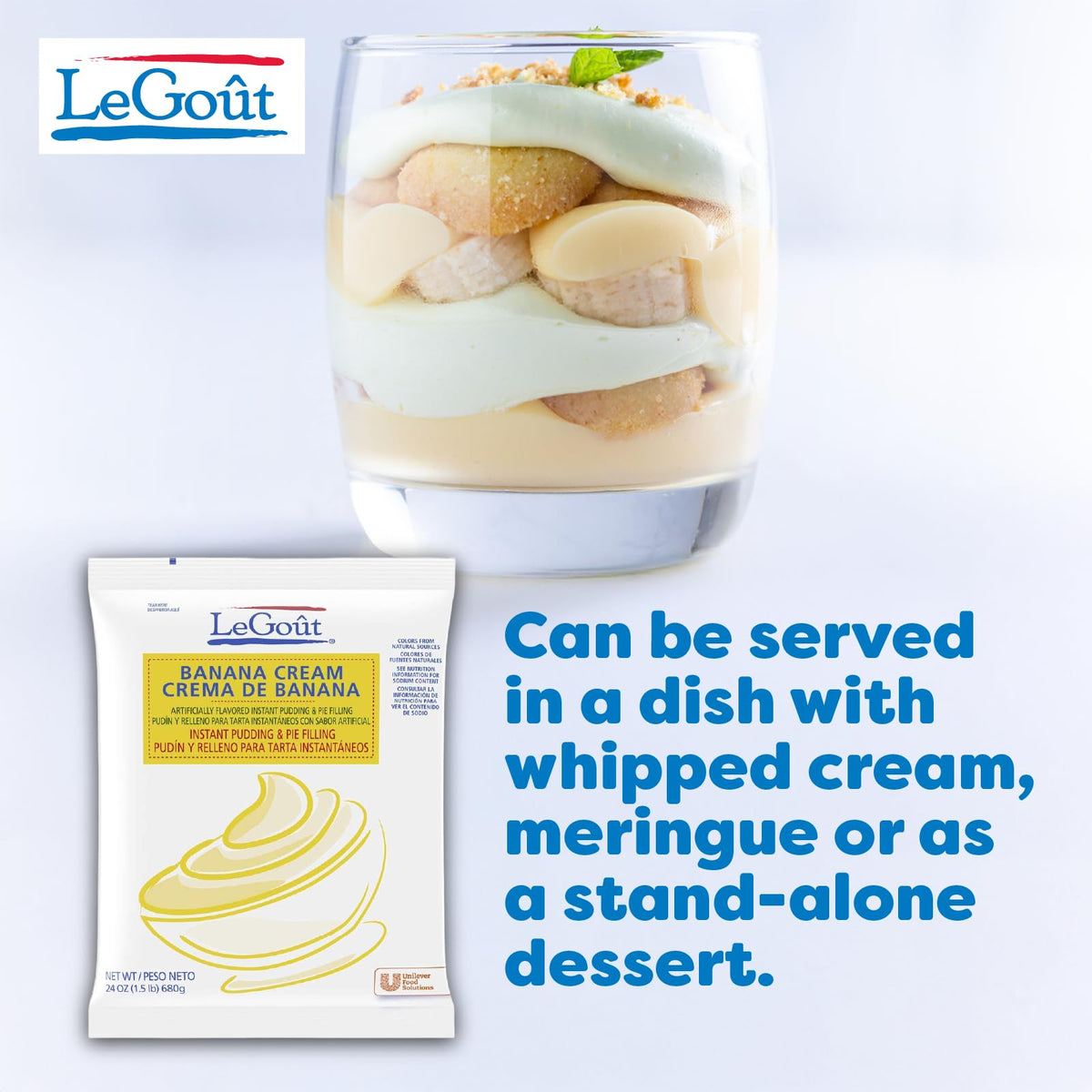 LeGout Banana Cream / 24 Ounce (Pack of 12) / 1 Pie & Pastry Fillings