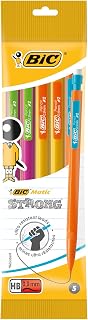 BIC Matic Strong 0.9 mm HB Mechanical Pencils - Assorted Body Colours, Pouch of 5