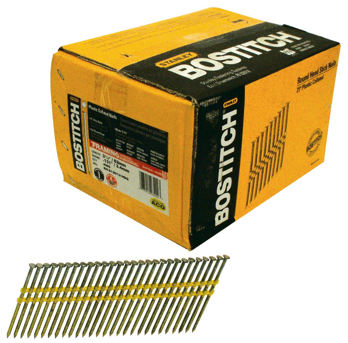 Full Round Head Framing Stick Nail by Bostitch – Model RH-S12D131HDG