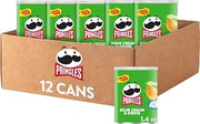 Pringles Potato Crisps Chips, Lunch Snacks, Office and Kids Snacks, Grab N' Go, Sour Cream and Onion (12 Cans)