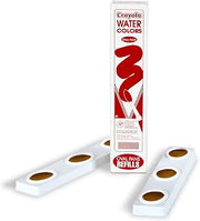 Crayola Oval Pans Watercolor Refills, Brown