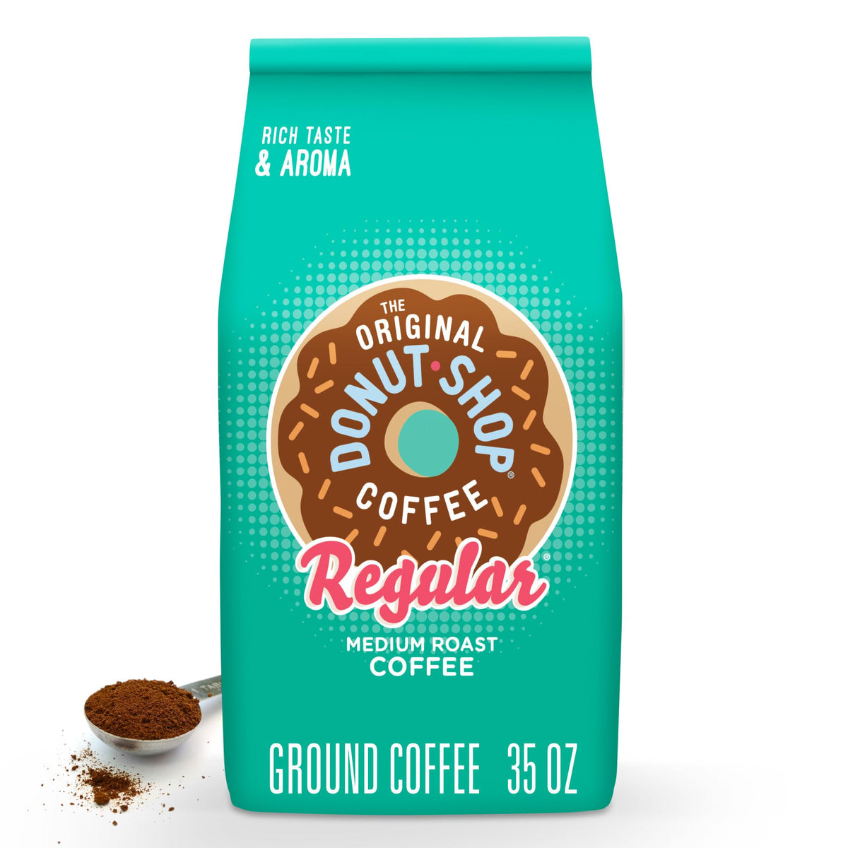 Regular, Ground Coffee, Medium Roast, 35oz. Bagged by The Original Donut Shop – 35 Ounce (Pack of 1)