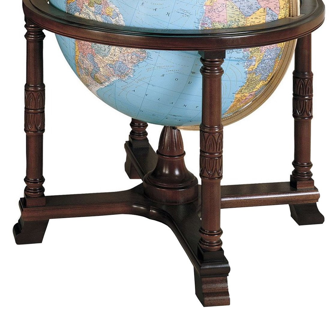 Globes Illuminated Diplomat Globe by Replogle – Large, Wood, Blue, Model 65325