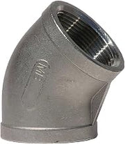 3/4" 304 Stainless Steel 45 Degree Elbow, FNPT, Class 150, 300 PSI