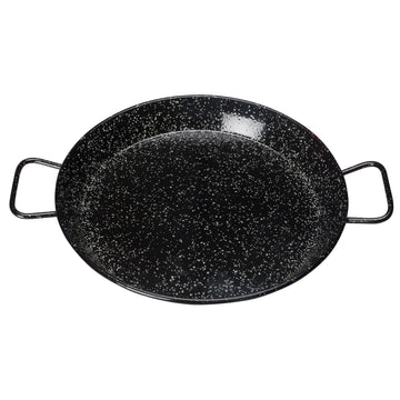 14 1/8" Carbon Steel Paella Pan Enameled by Winco – Standard, Plastic, Model CSPP-14E