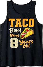 Taco 8th Birthday Party Chef Mexican Dish Food Cook Fiesta Tank Top