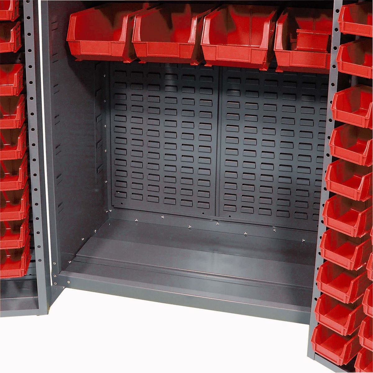 Deep Door Bin Cabinet by Global Industrial – 16 Gauge Steel, Gray, Model 662137RD