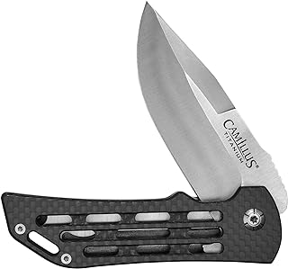 Camillus DOMINATOR II 7" Durable Lightweight Corrosion-Resistant VG10 Stainless Steel Everyday Carry Folding Knife with Carbon Fiber Handle & Pocket Clip