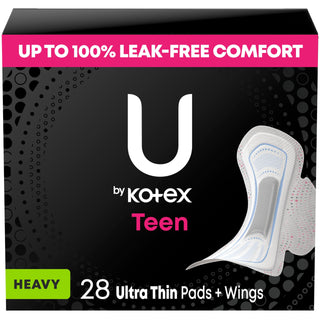 Balance Teen Ultra Thin Pads with Wings by U by Kotex – Heavy Absorbency, Polyethylene, Pack of 28, Model 10036000514855