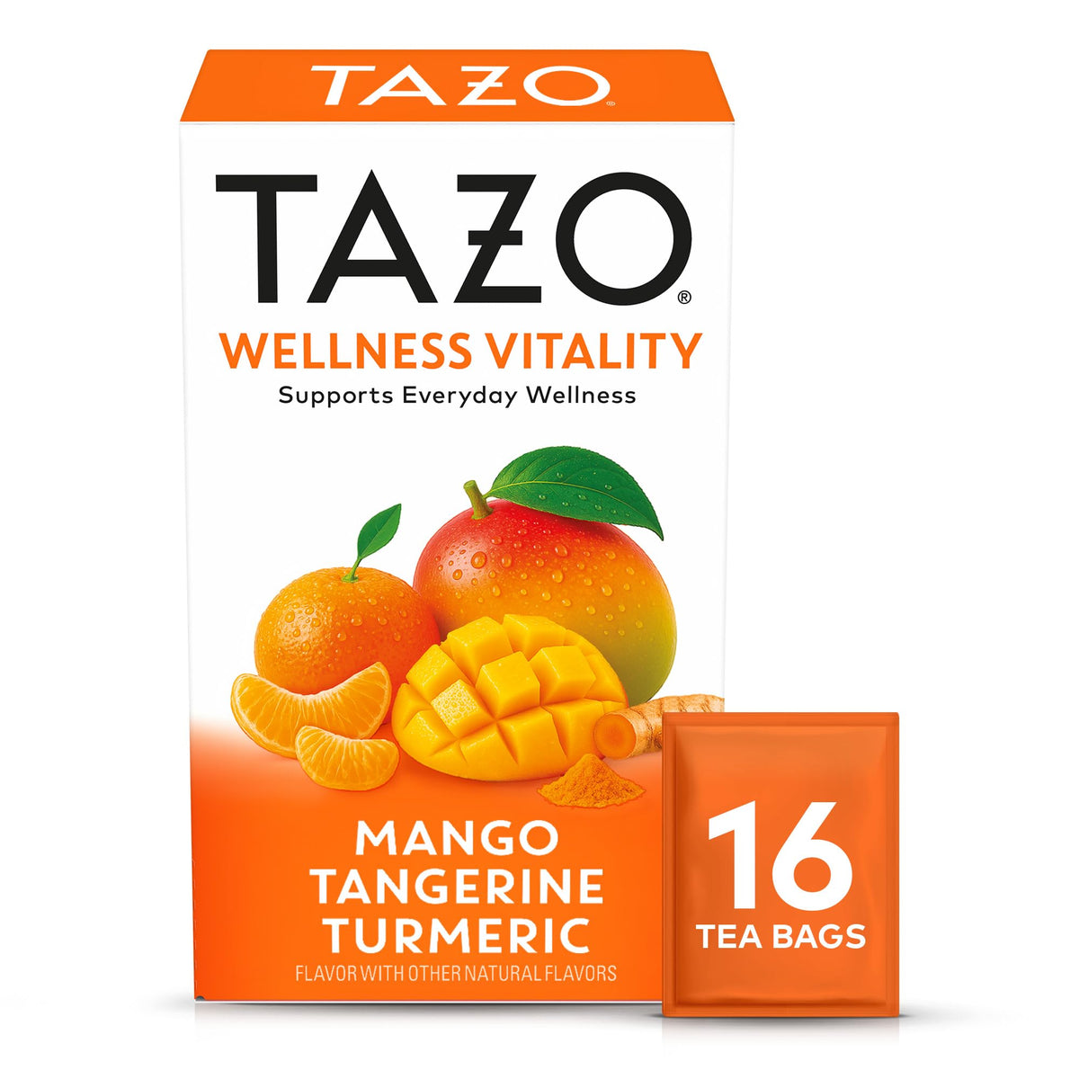 TAZO Mango Tangerine Turmeric / 16 Count / 16 Herbal