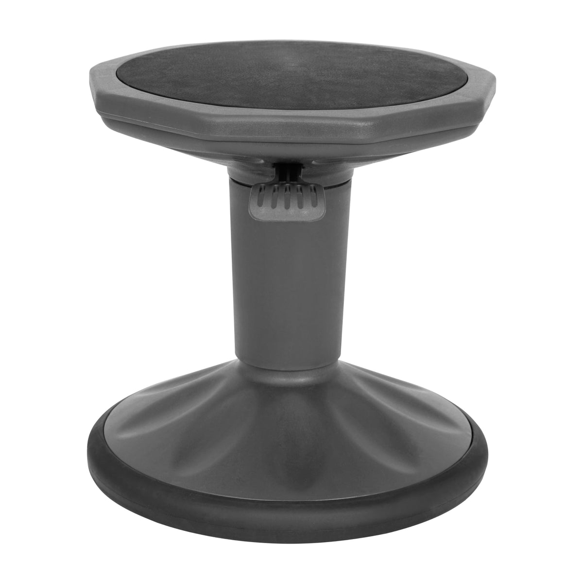 Kids 14-18 in Adjustable Stool with Non-Skid Bottom by Flash Furniture – Set of 1, Rubber, Polypropylene, Thermoplastic, Grey, Model AY-9001S-GY-GG