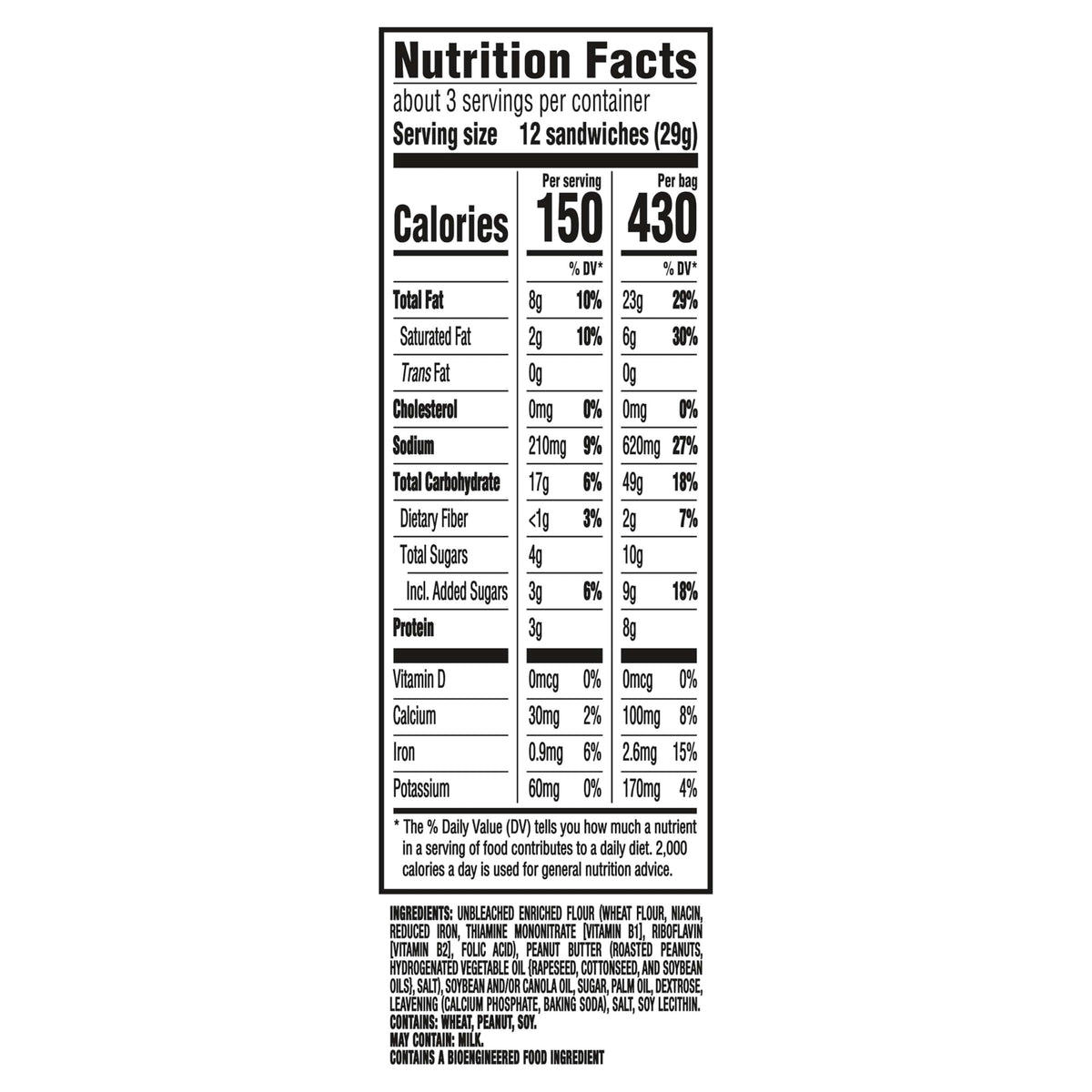 Ritz Peanut butter / 3 Ounce (Pack of 12) / 1 Sandwich