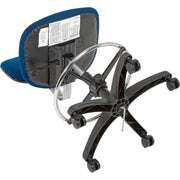 ESD Stool - Fabric by Global Industrial – 16"W x 18"D x 13-1/2"H, Textile, Blue, Model ESD-FMBCH-RG-CF-HC-ESDBLU
