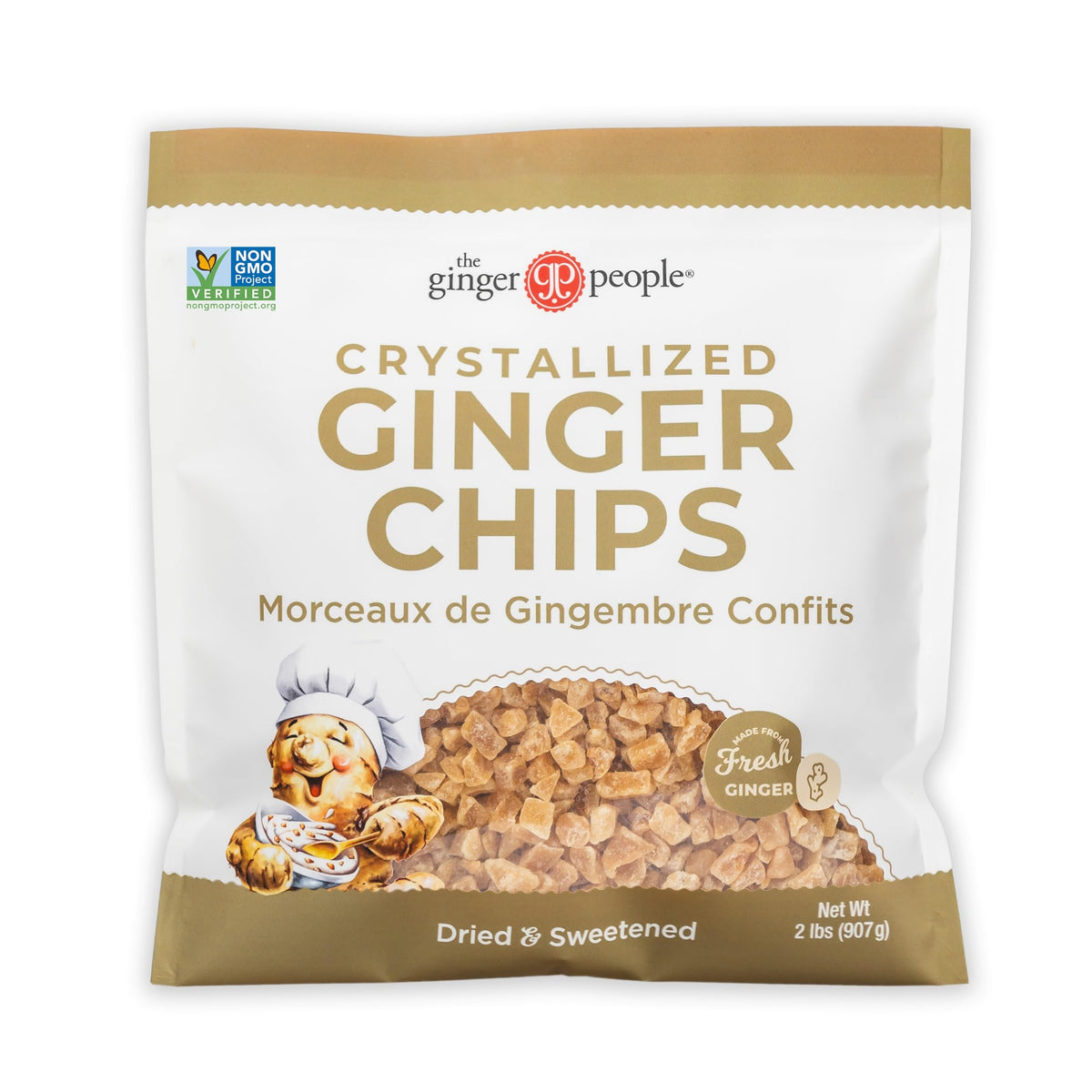 The Ginger People Crystallized-Ginger Chips / 2lb (Pack of 1) / 1 Dried Ginger