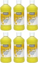 Handy Art Little Masters Washable Tempera Paint, Yellow, 16 oz. Bottle, Pack of 6 (RPC211710-6)
