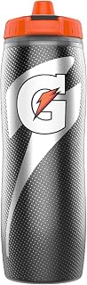 Gatorade Insulated Squeeze Bottle, Black, 30oz+Gatorlyte Powder, Variety Pack (FLAVORS), Makes 20 Fl Oz (Pack of 18)