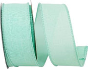 Reliant Ribbon 92573W-077-09F Everyday Linen Value Wired Edge Ribbon, 1-1/2 Inch X 10 Yards, Aqua