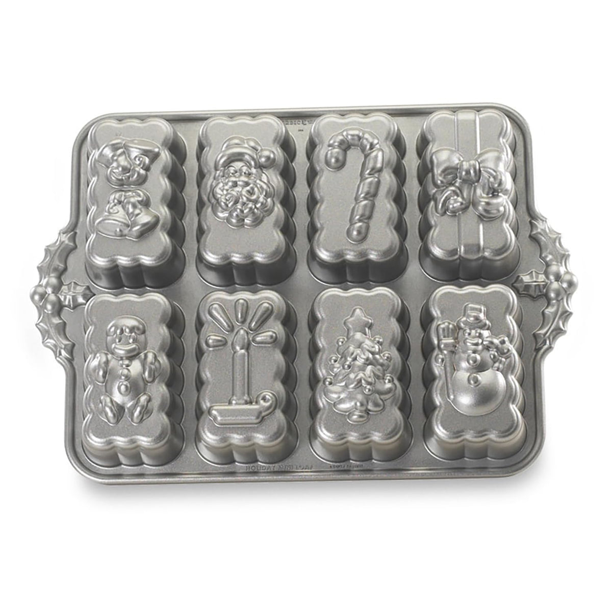 Holiday Mini Loaves Pan by Nordic Ware – 6 Cups, Aluminum, Silver, Model 53948