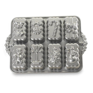 Holiday Mini Loaves Pan by Nordic Ware – 6 Cups, Aluminum, Silver, Model 53948