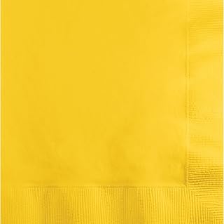 Creative Converting Touch of Color Beverage Napkin, 2-ply, School Bus Yellow, 150 Napkins/Pack (DTC801021BBNAP)