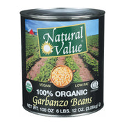 Bean Garbanzo Org by Natural Value – Pack of 6