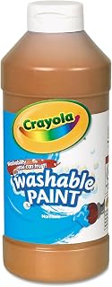Crayola Washable Nontoxic Paint, 16 Fluid Ounce, Assorted Colors (Pack of 6)