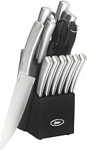 Oster Eddington 16 Piece Stainless Steel Kitchen Knife Block Set With Textured Good Grip Handles