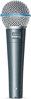 Shure BETA 58A Supercardioid Dynamic Vocal Microphone | Supercardioid dynamic vocal mic for stage and studio; includes A25D stand adapter, thread adapter and storage bag