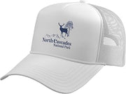 North Cascades - National Park Vintage 70s 80s Retro Trucker Hat with Adjustable Mesh Back