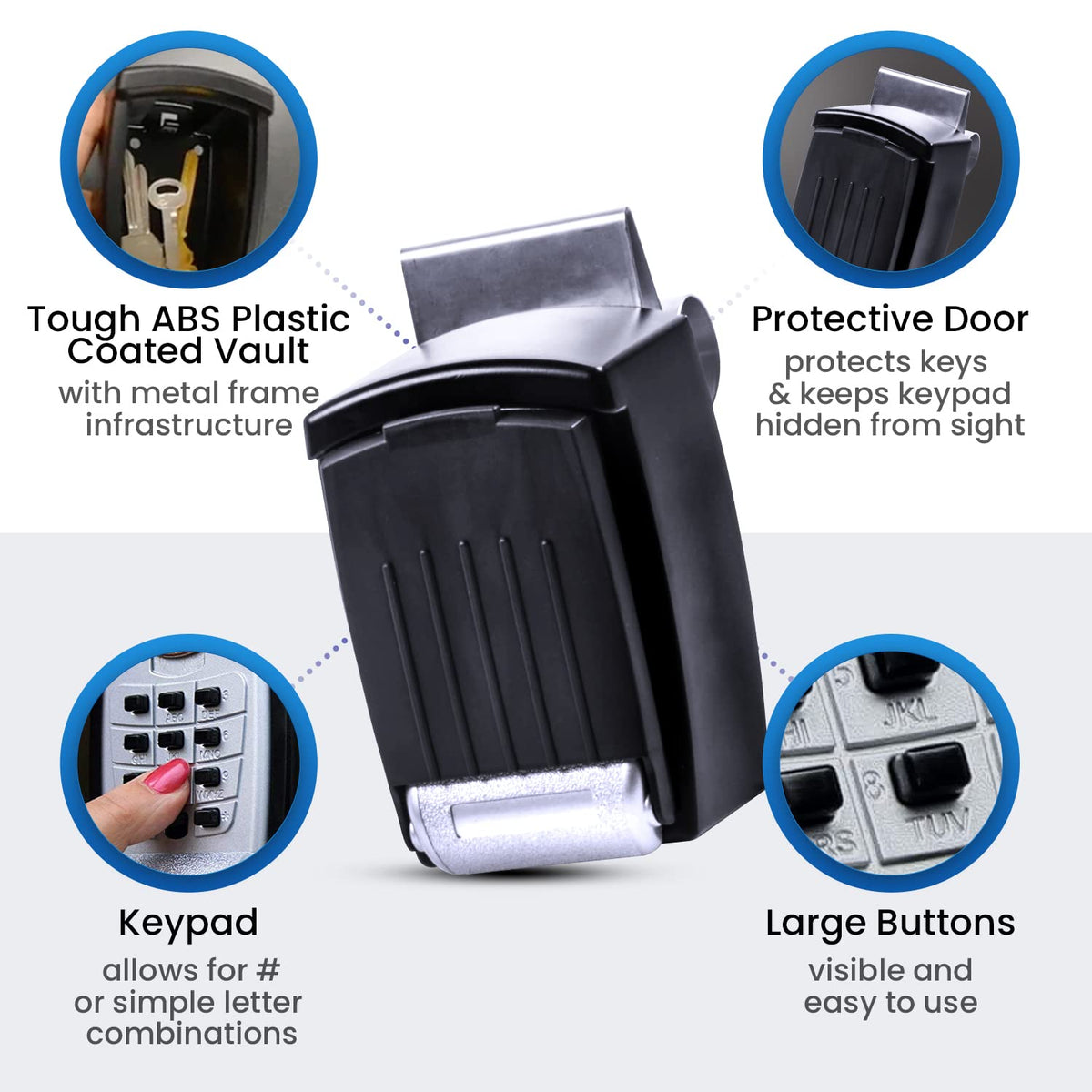 Car Window Punch Button Lock Box by KeyGuard – 1 Pack, Zinc, SL-591, Model SL-591