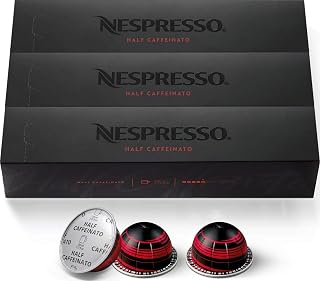 Nespresso Vertuo, Half Caffeinato, Mild Roast, Coffee Pods, 30 Count (Pack of 10)
