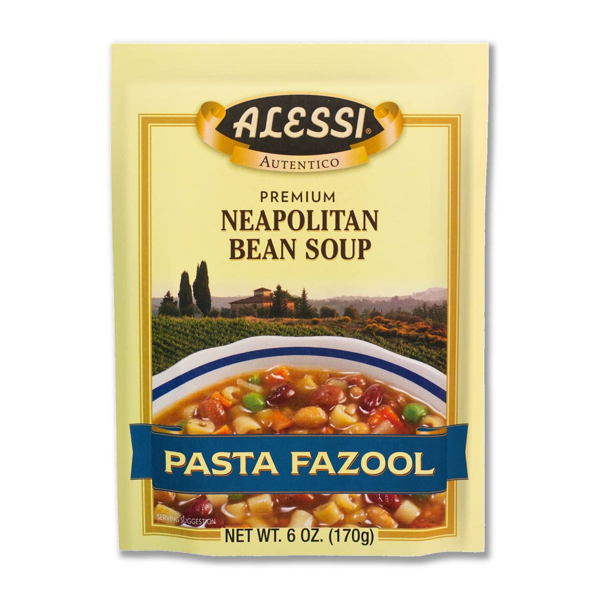 Alessi Neapolitan Bean / 6 Ounce (Pack of 6) / Pasta Fazool Vegetable Soups