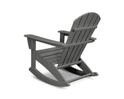 ® Nautical Adirondack Rocking Chair in Tangerine by Polywood – 29.25" W x 34.5" D x 36.5" H, High Density Polyethylene (HDPE), Tangerine, Model ADR410TA