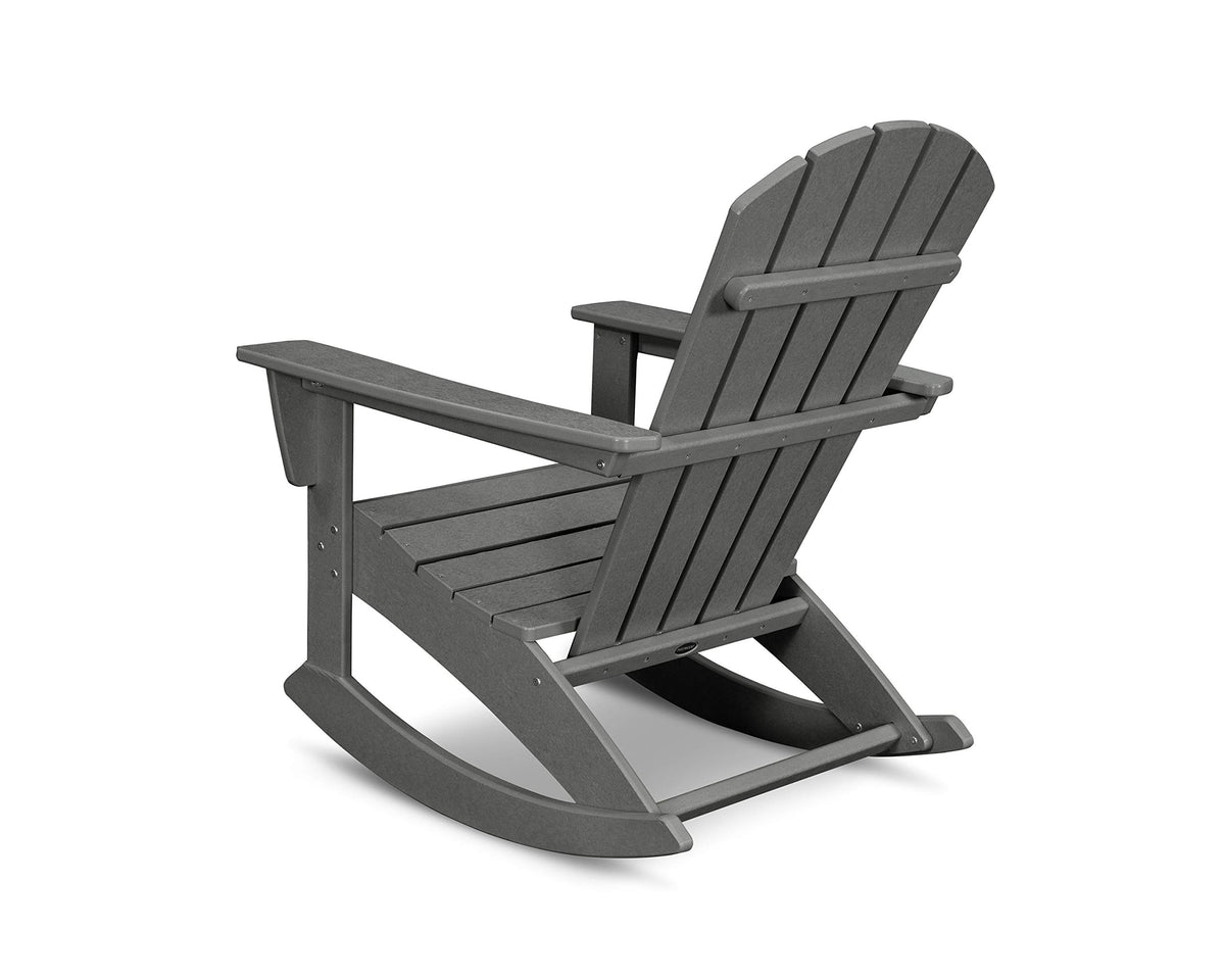 ® Nautical Adirondack Rocking Chair in Tangerine by Polywood – 29.25" W x 34.5" D x 36.5" H, High Density Polyethylene (HDPE), Tangerine, Model ADR410TA