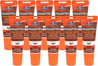 Elmer's E855 Carpenter's Wood Filler, 3.25-Ounce Tube, White -10 Pack