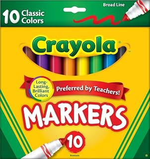 Crayola Broad Line Markers, Classic Colors 10 Each (Pack of 48)