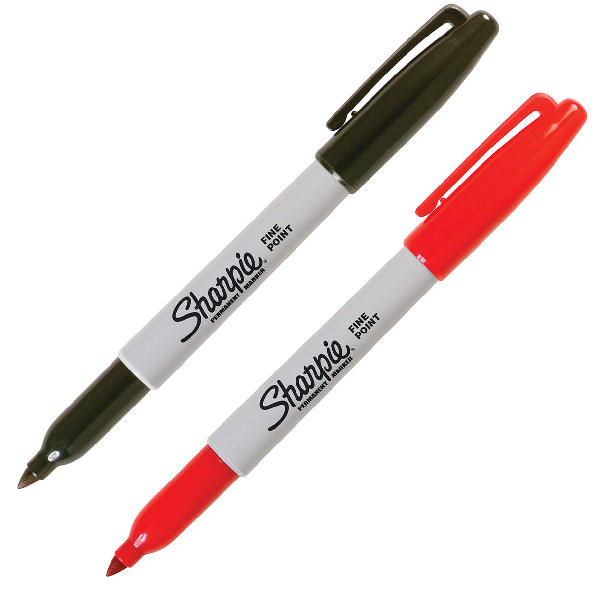 Sharpie Black/Red / 1 Count (Pack of 2) / In Pack Permanent Markers