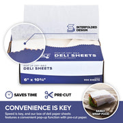 500 Count Pre-Cut Deli Wax Sheets by Stock Your Home – 6", Pack of 500