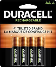 DURACELL StayCharged AA Rechargeable Batteries, 4 Count, Pack of 24 (96 Total)