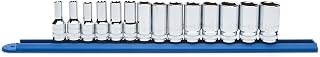 GEARWRENCH 14 Piece 3/8" Drive 6 Point Mid Length Metric Socket Set | 80554S