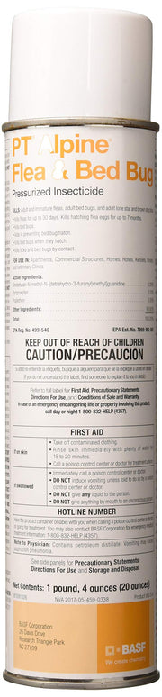 PT Flea & Bed Bug Pressurized Insecticide - 14 oz. by Alpine – Model 12565