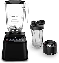 Blendtec Designer Series Blender (Black), WildSide+ Jar & GO Travel Bottle | Professional Grade Power and Performance, Touchscreen with 8 Speed Variable Speed Control, + Pulse, 6 Preprogammed Cycles
