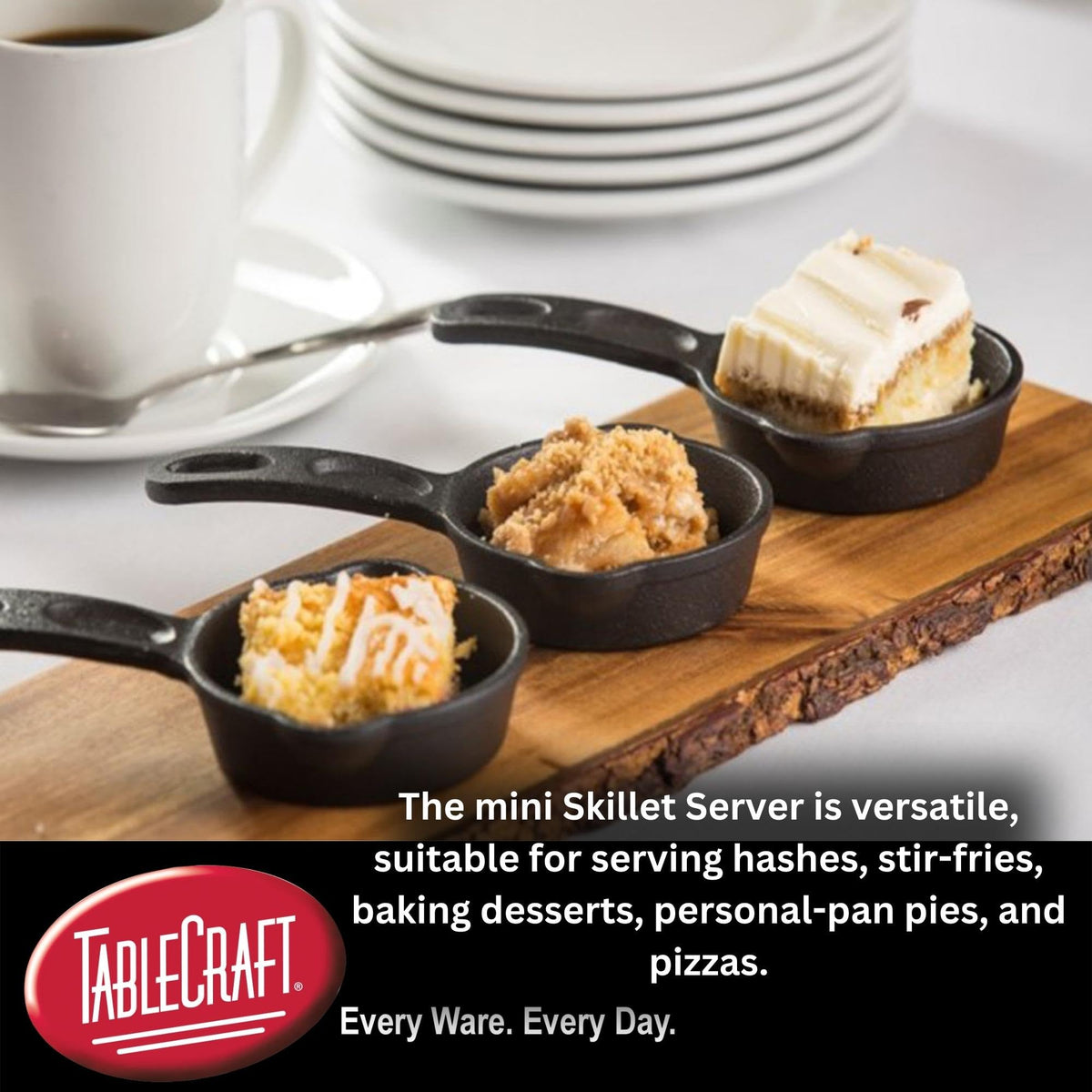 Tablecraft 5" dia. x 1-1/2"H / Black / Mini Skillet Skillets