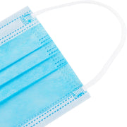 Disposable 3-Ply Face Mask by Global Industrial – 50 Count (Pack of 1), Polypropylene, Blue, Model GSS-9005