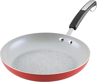 Farberware Disney Bon Voyage Ceramic Nonstick Frying Pan, Dishwasher Safe, Skillet (11 Inch), Red