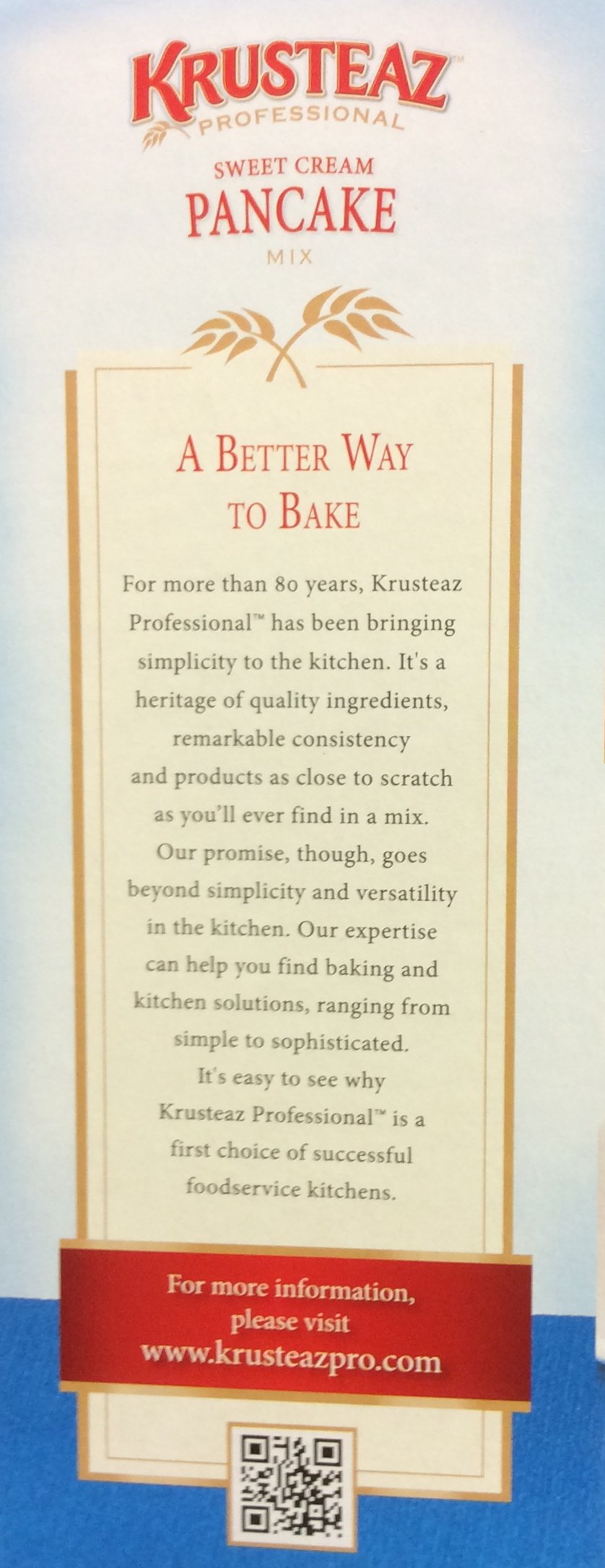 SWEET CREAM PANCAKE Mix 5lbs. (2-Pack) Restaurant Quality by Krusteaz – 80 Ounce (Pack of 2), Pack of 2, Model 731-0144