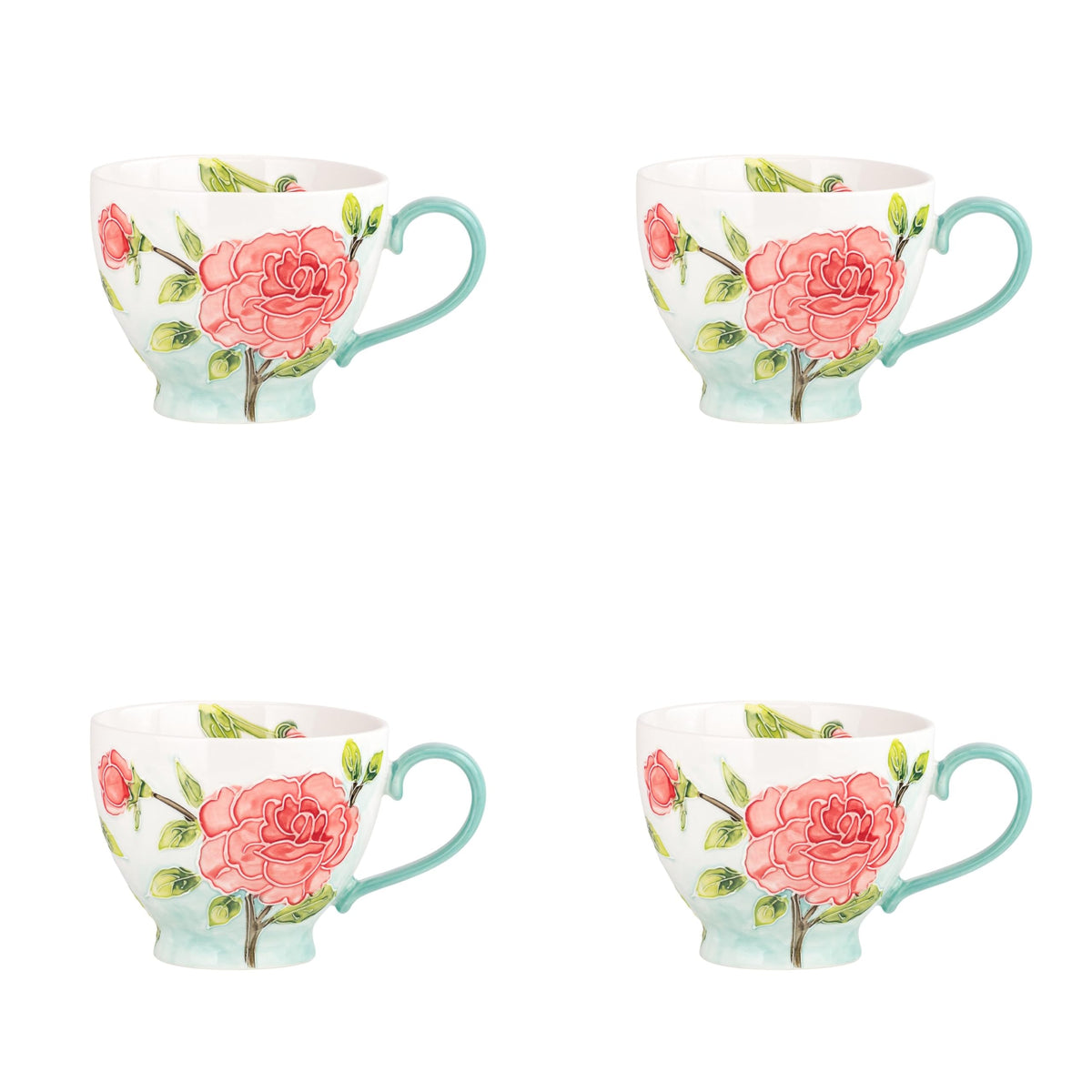 10 Strawberry Street Peonies / Large / Chic Mug Sets
