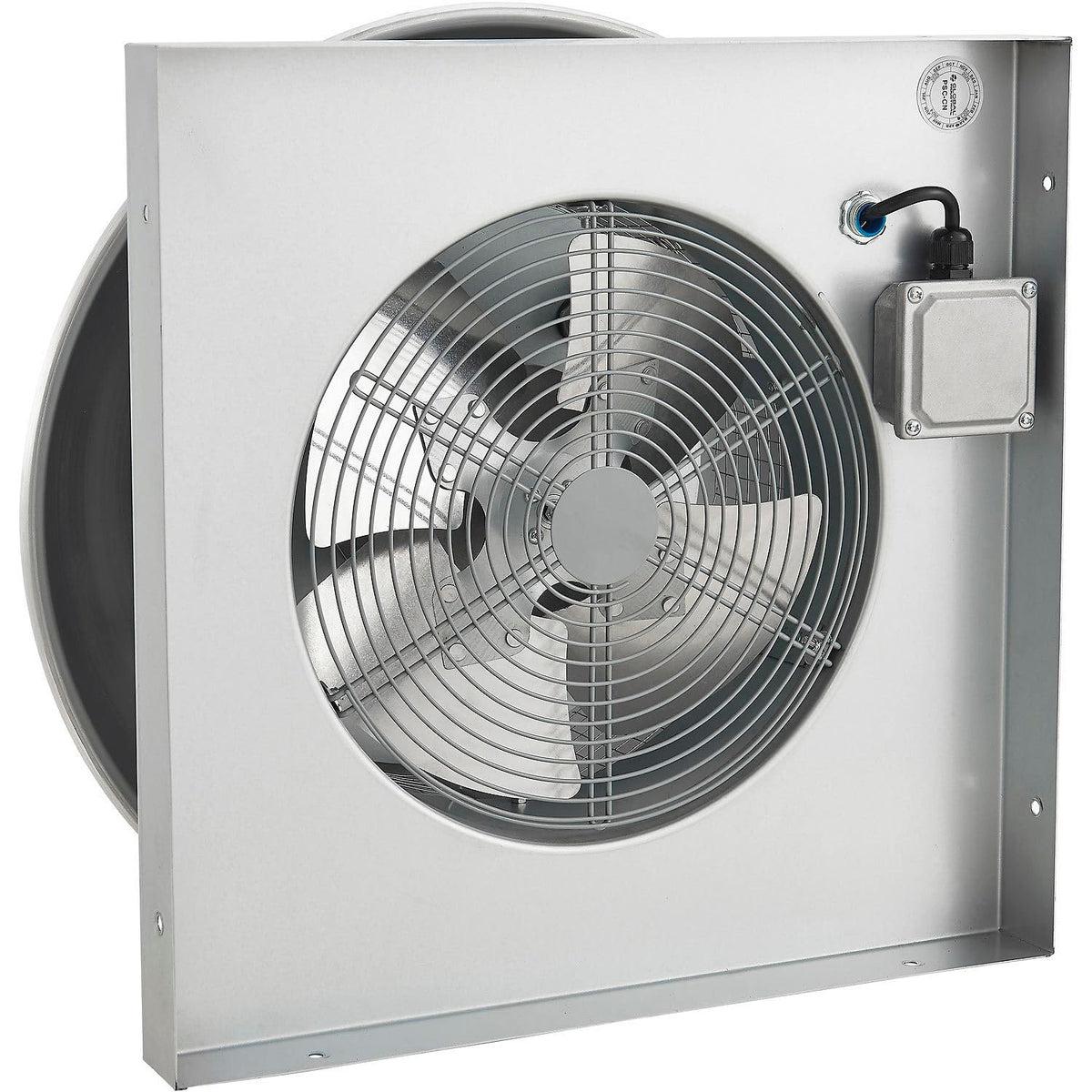 Aluminum Roof Axial Exhaust Fan by Global Industrial – Aluminum, Silver, Model RMD12