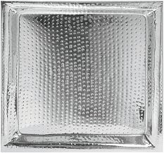 HUBERT Serving Tray with Hammered Finish Round Serving - 22" L x 22" W