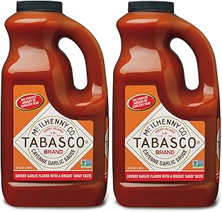 TABASCO Brand Cayenne Garlic Pepper Sauce, 64 oz (Pack of 2)